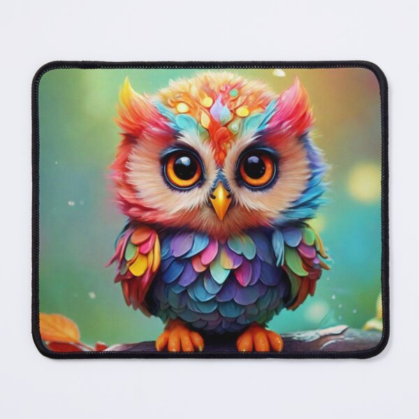 Item preview, Whimsy Beautiful Colorful Baby Owl designed and sold by T-shirtMill.
