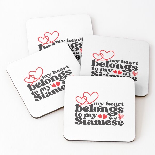 Item preview, Siamese Cat Valentines Day Kitty My Heart Belongs To My Siamese designed and sold by teeshop87.