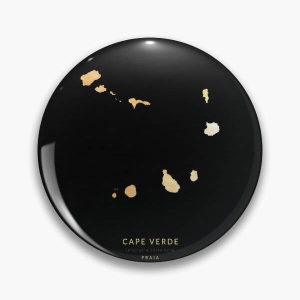 Item preview, Cape Verde map in gold color designed and sold by Jerhus.