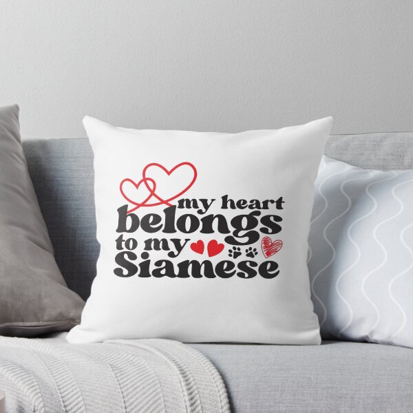 Item preview, Siamese Cat Valentines Day Kitty My Heart Belongs To My Siamese designed and sold by teeshop87.