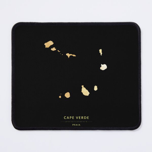 Item preview, Cape Verde map in gold color designed and sold by Jerhus.