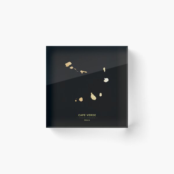 Item preview, Cape Verde map in gold color designed and sold by Jerhus.