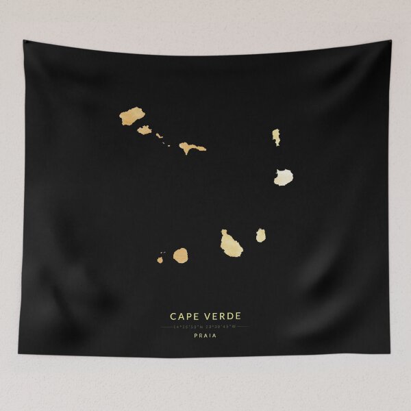 Item preview, Cape Verde map in gold color designed and sold by Jerhus.