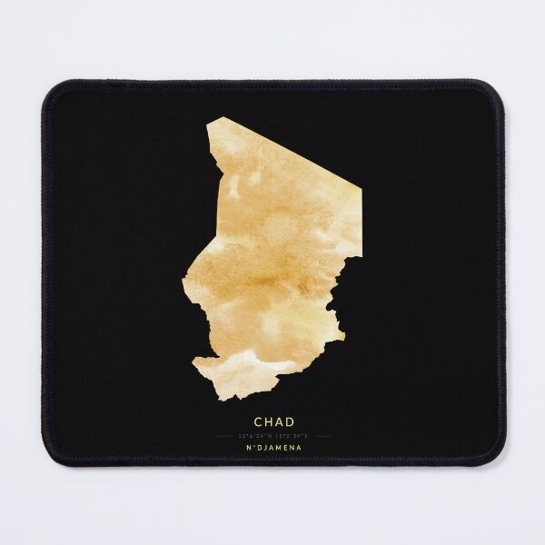 Item preview, Chad map in gold color designed and sold by Jerhus.