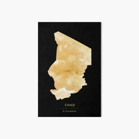 Item preview, Chad map in gold color designed and sold by Jerhus.
