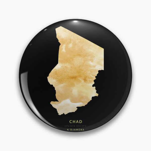 Item preview, Chad map in gold color designed and sold by Jerhus.