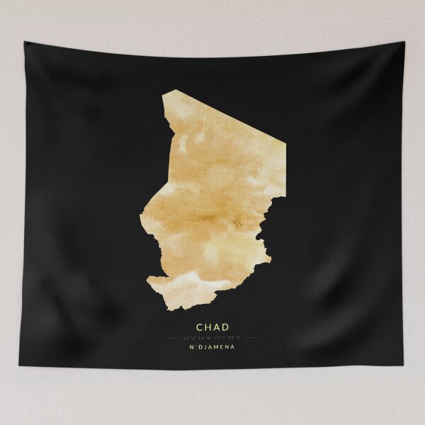 Item preview, Chad map in gold color designed and sold by Jerhus.