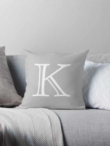 Item preview, Silver Gray Basic And Elegant Monogram K designed and sold by rewstudio.