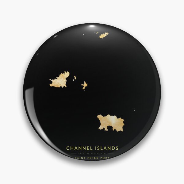 Item preview, Map of the Channel Islands in gold color designed and sold by Jerhus.