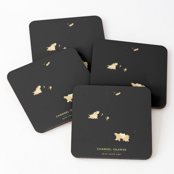 Item preview, Map of the Channel Islands in gold color designed and sold by Jerhus.