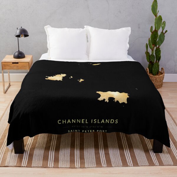 Item preview, Map of the Channel Islands in gold color designed and sold by Jerhus.