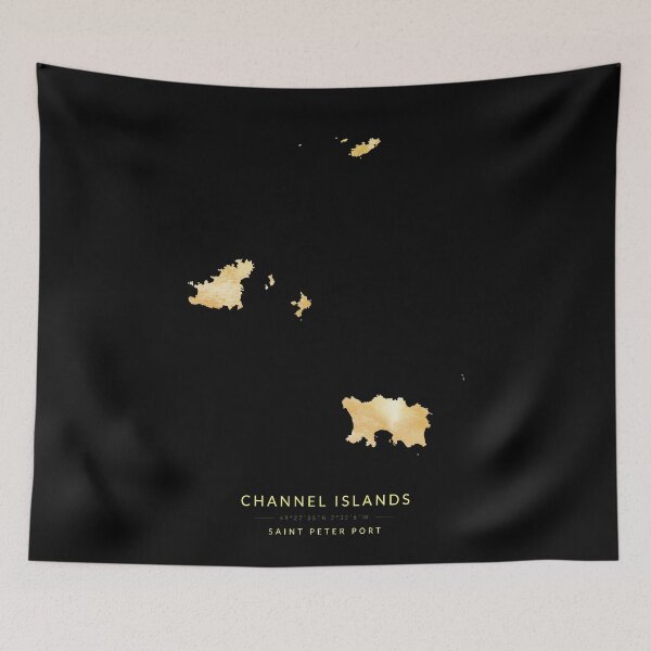 Item preview, Map of the Channel Islands in gold color designed and sold by Jerhus.