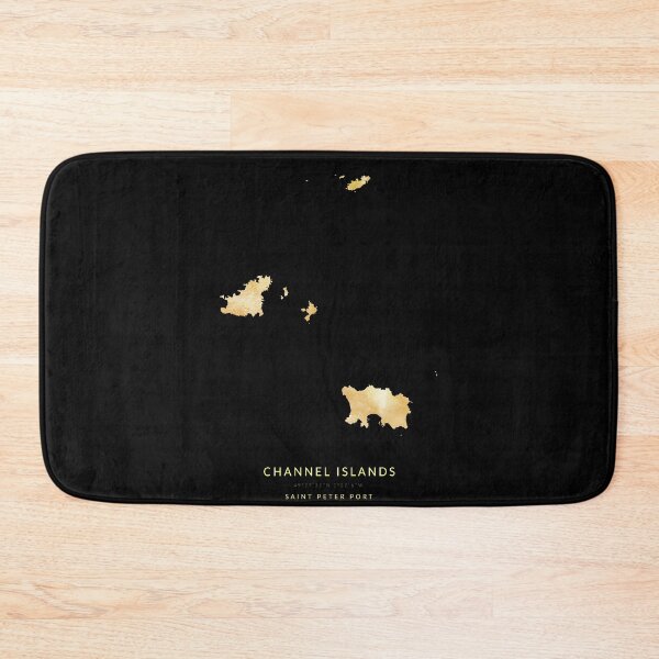 Item preview, Map of the Channel Islands in gold color designed and sold by Jerhus.