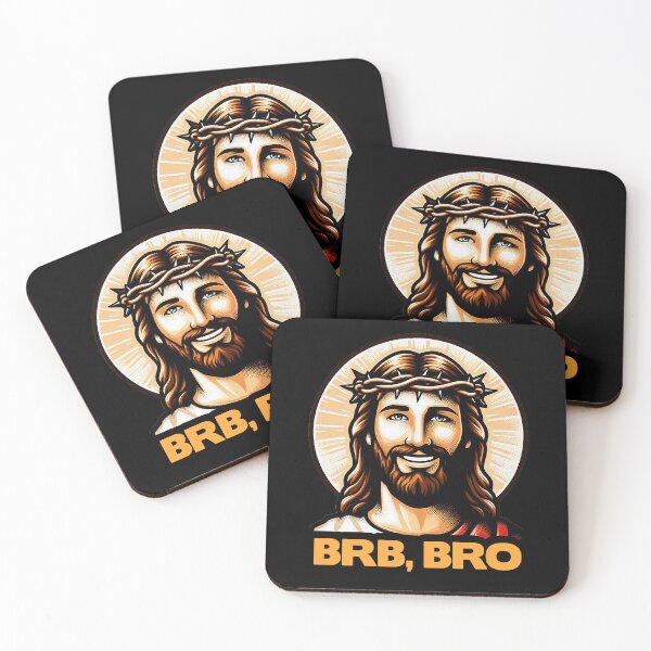 Item preview, BRB BRO meme Jesus Christ is coming soon! designed and sold by plushism.