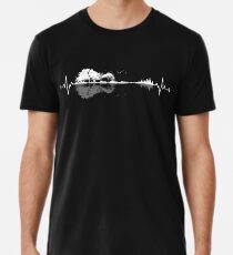 Mein Herz schlägt für Musik und Natur Männer Premium T-Shirts