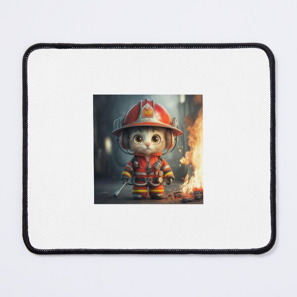 Item preview, firefighter cat designed and sold by Invente.