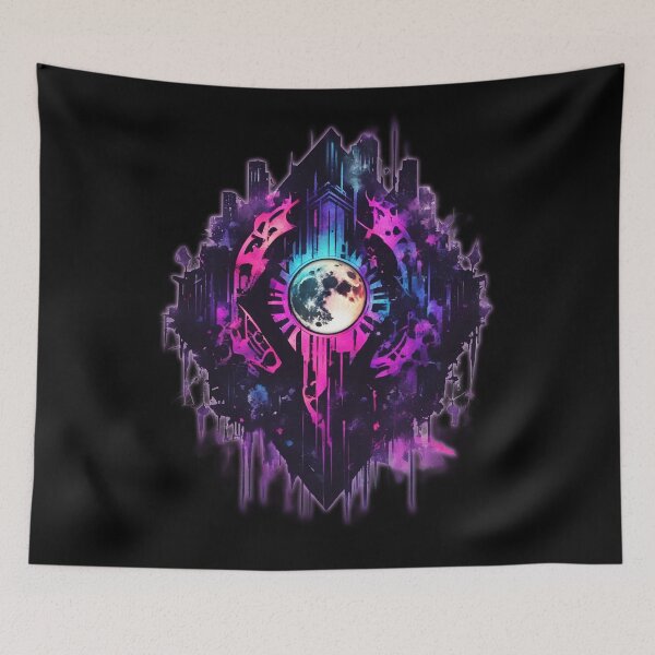 Item preview, Lunar City, Abstract Cyberpunk, Moon Logo designed and sold by Burn-Ego.