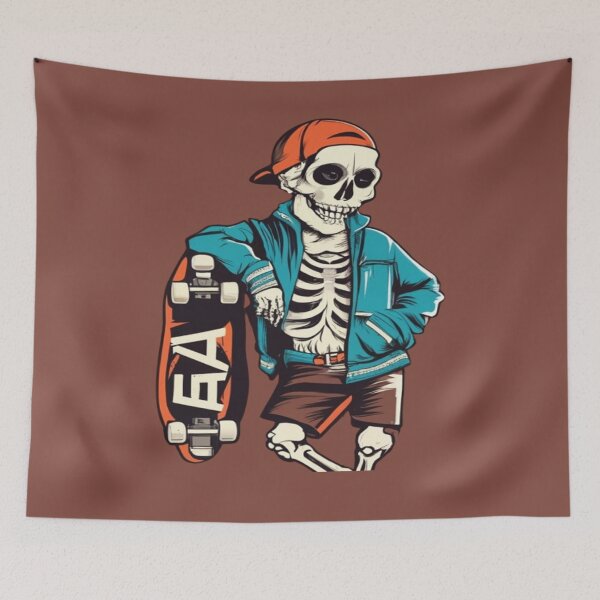 Item preview, Preppy Skeleton, A relaxed skeleton leaning against a locker designed and sold by UrbanGraphixs.
