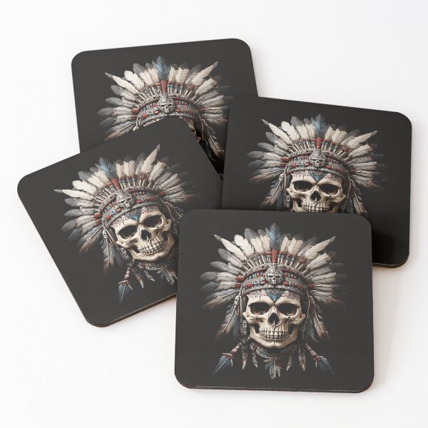 Item preview, Mexican Indian beautiful witch-doctor skull designed and sold by Promarkets.