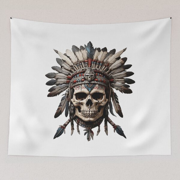 Item preview, Mexican Indian beautiful witch-doctor skull designed and sold by Promarkets.