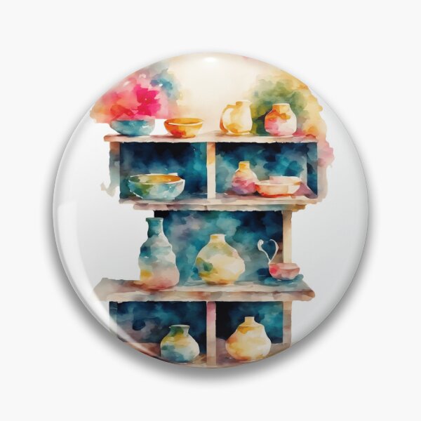 Item preview, Contemporary Watercolor Pottery Panorama designed and sold by Silver Medal.
