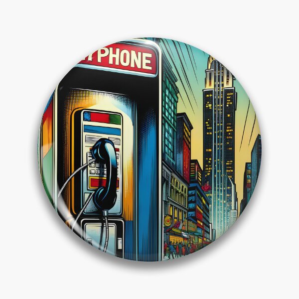 Item preview, Metropolitan Payphone Pop Art Vibrancy designed and sold by inkArtistryfine.