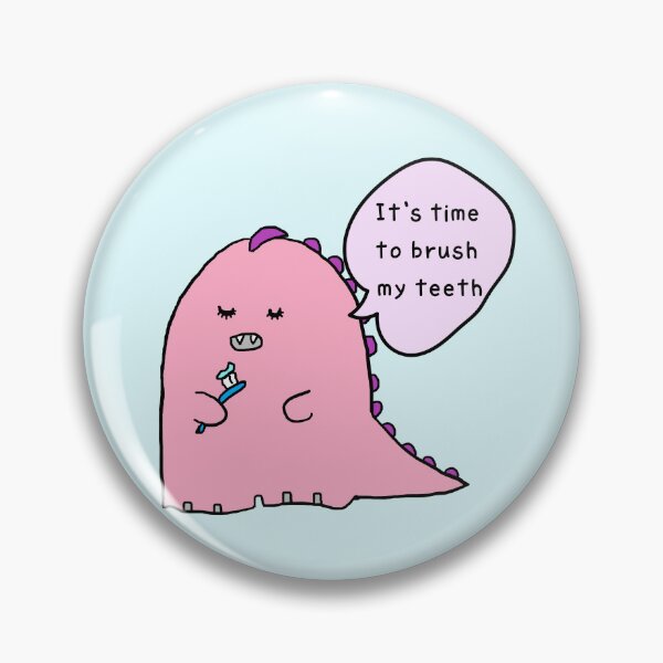 Item preview, It's time to brush your teeth, dinosaur designed and sold by zzzozzo.