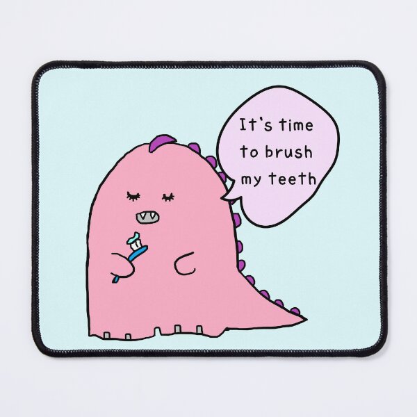 Item preview, It's time to brush your teeth, dinosaur designed and sold by zzzozzo.