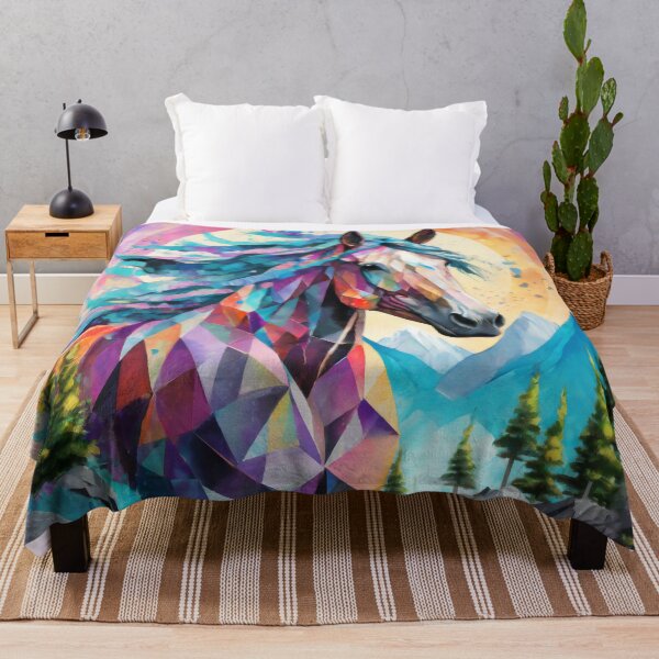 Item preview, Geometric Horse in Pastels designed and sold by DappledMoon.