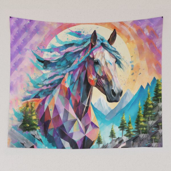 Item preview, Geometric Horse in Pastels designed and sold by DappledMoon.