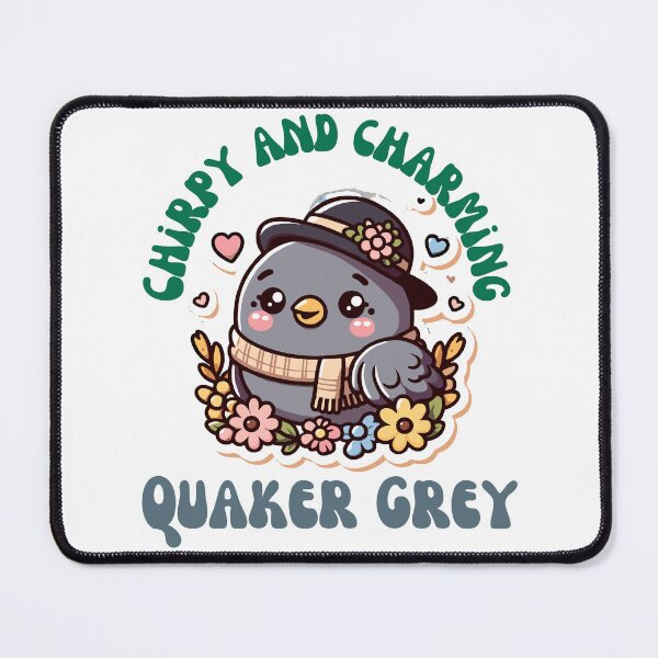 Item preview, Chirpy and Charming Quaker Grey designed and sold by Ruthrasankar.
