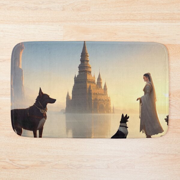 Item preview, Amanecer sereno con mujer pálida y perro leal designed and sold by Nathan Z..