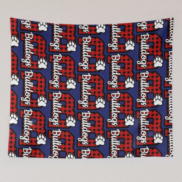 Item preview, Cheer Bulldogs School Sports Fan Team Spirit Buffalo Plaid designed and sold by caloudiaminart.