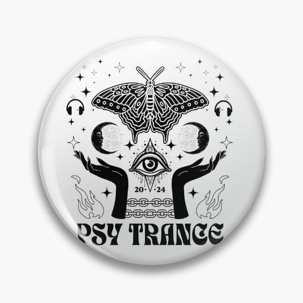 Item preview, PSY TRANCE  - Hands Eye Butterfly (Black)  designed and sold by Discothreadz.