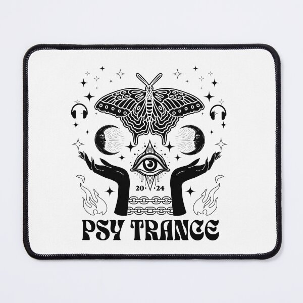 Item preview, PSY TRANCE - Hands Eye Butterfly (Black) designed and sold by Discothreadz.