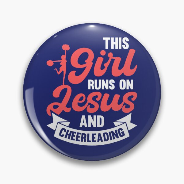 Item preview, Cheer Girl This Girl Runs on Jesus and Cheerleading designed and sold by caloudiaminart.