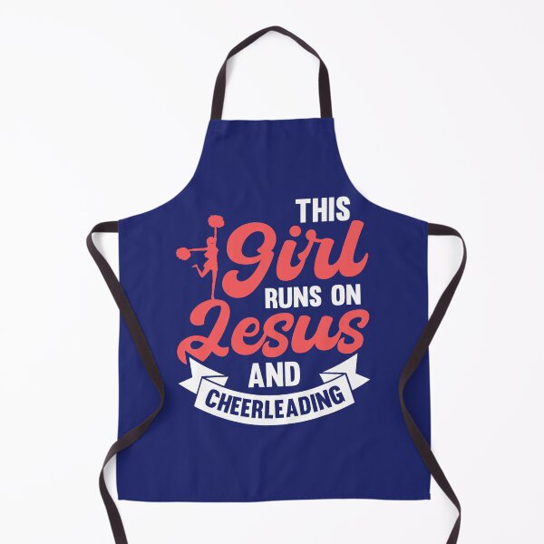 Item preview, Cheer Girl This Girl Runs on Jesus and Cheerleading designed and sold by caloudiaminart.