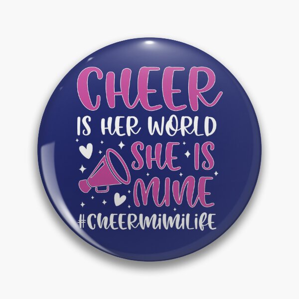 Item preview, Cheer Is Her World Cheer Mimi Of A Cheerleader Mimi Grandma designed and sold by caloudiaminart.