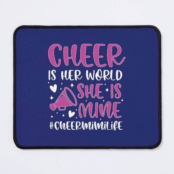 Item preview, Cheer Is Her World Cheer Mimi Of A Cheerleader Mimi Grandma designed and sold by caloudiaminart.