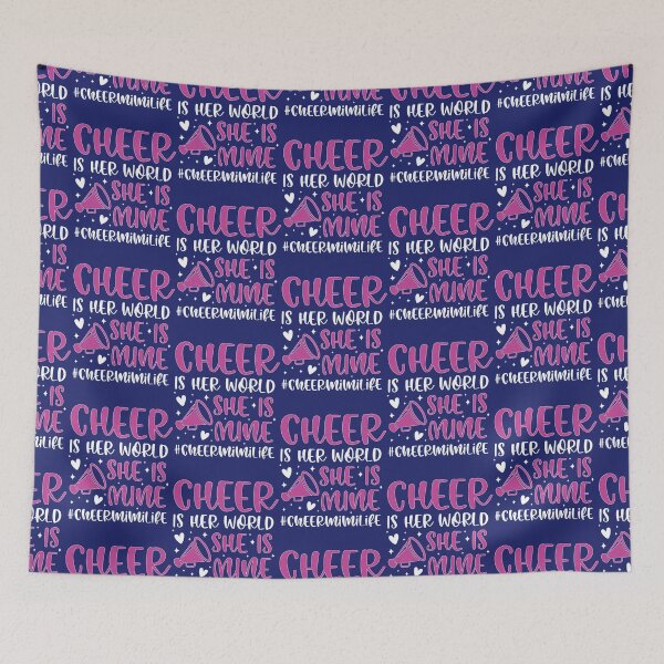 Item preview, Cheer Is Her World Cheer Mimi Of A Cheerleader Mimi Grandma designed and sold by caloudiaminart.
