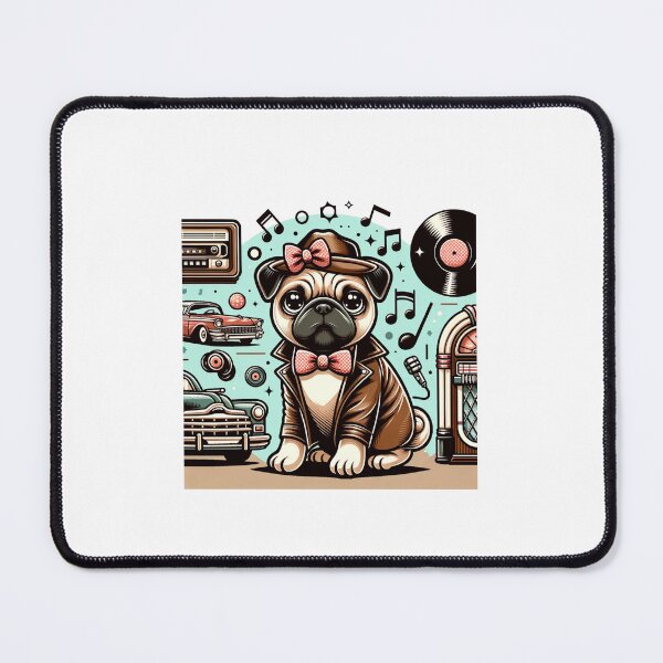 Item preview, Vintage Pug - Retro Style Pug designed and sold by creativechaster.