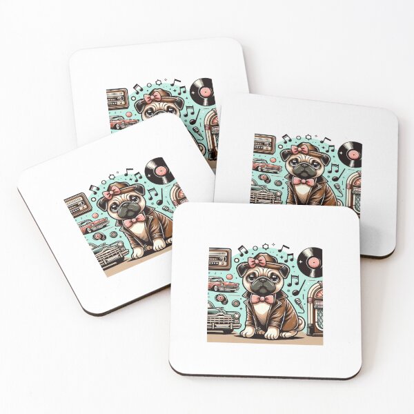 Item preview, Vintage Pug - Retro Style Pug designed and sold by creativechaster.