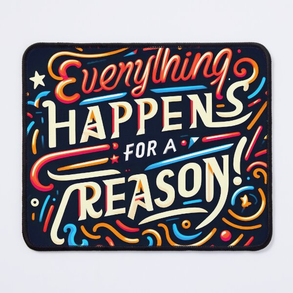 Item preview, Everything happens for a reason, typography designed and sold by maxmaj.