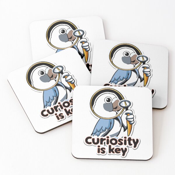 Item preview, Curious African Grey Parrot with Magnifying Glass designed and sold by NiftyWrx.