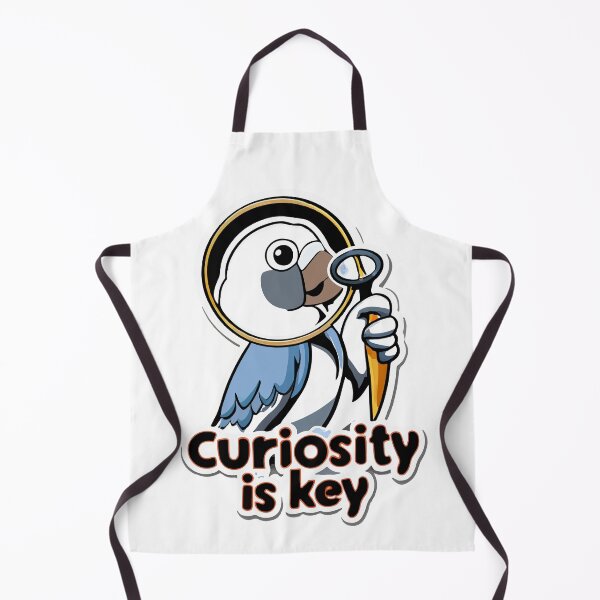 Item preview, Curious African Grey Parrot with Magnifying Glass designed and sold by NiftyWrx.