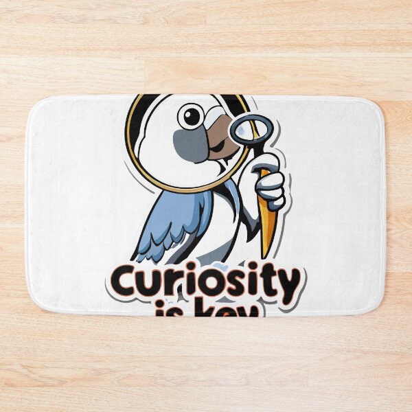 Item preview, Curious African Grey Parrot with Magnifying Glass designed and sold by NiftyWrx.