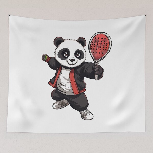 Item preview, Paddle Tennis Player Cute Panda designed and sold by Kacpi-Design.