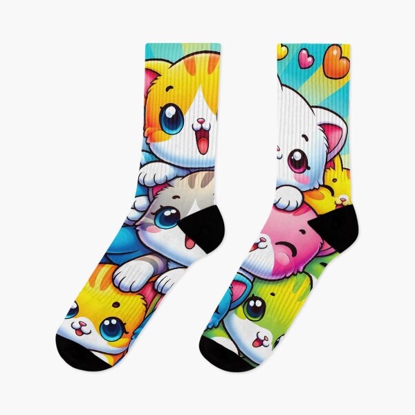 Item preview, Kawaii Kittens Rainbow Delight designed and sold by inkArtistryfine.