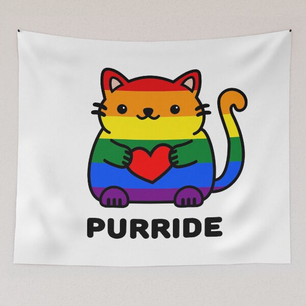 Item preview, Purride Rainbow Cat designed and sold by ilexdesigns.