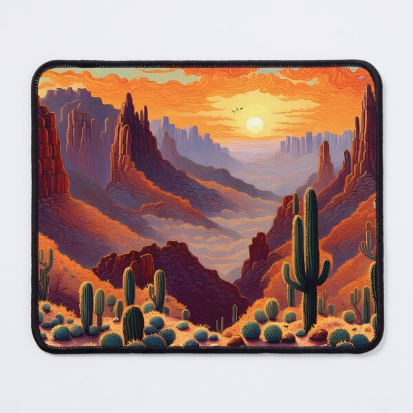 Item preview, Sunset over the Desert Canyon designed and sold by Bright-Moonrise.